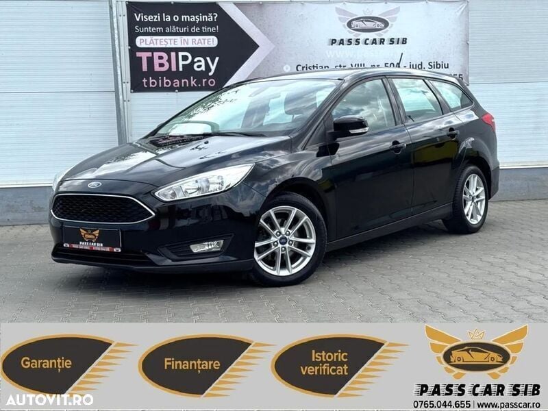 Negru Utilizat 2016 Ford Focus Active Break | 7.247 EUR (Super Preț) - Imagine 1/4