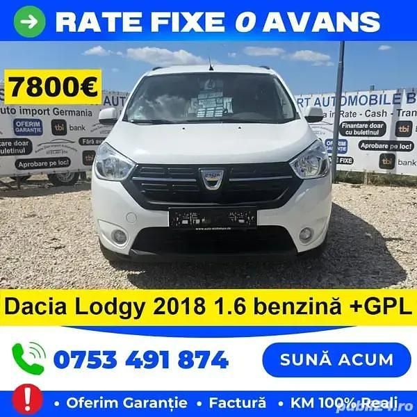 Alb Utilizat 2018 Dacia Lodgy Monovolum | 7.800 EUR (Preț OK) - Imagine 1/4