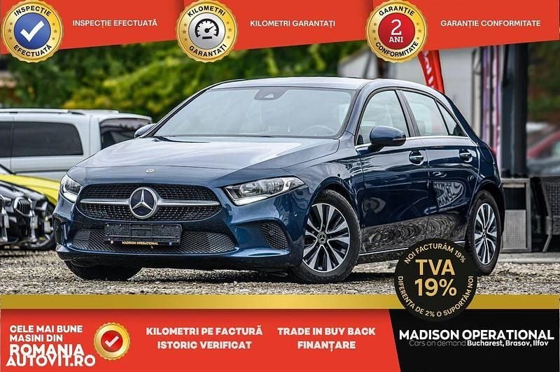 Culoarealbastru Utilizat 2019 Mercedes A180 Hatchback | 16.950 EUR (Preț bun) - Imagine 1/4