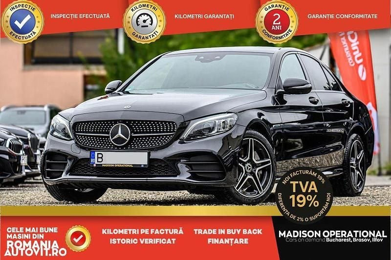 Culoarenegru Utilizat 2020 Mercedes C300e Berlinǎ | 27.990 EUR (Preț OK) - Imagine 1/4