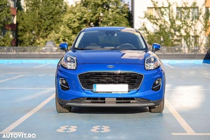 Culoarealbastru Utilizat 2022 Ford Puma Gen-E Titanium SUV | 18.400 EUR (Preț OK) - Imagine 1/4