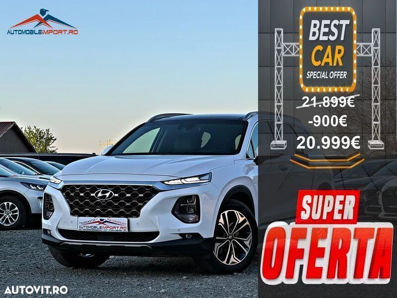 Alb Utilizat 2019 Hyundai Santa Fe Premium SUV | 21.000 EUR (Preț OK) - Imagine 1/4