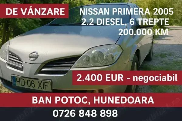 Utilizat 2005 Nissan Primera Berlinǎ | 2.400 EUR - Imagine 1/4