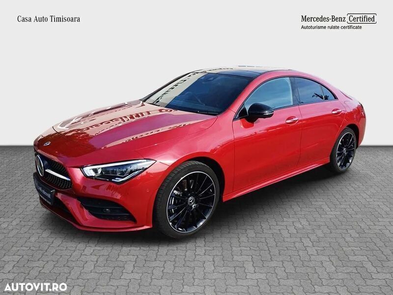 Rosu Utilizat 2022 Mercedes CLA250e Berlinǎ | 45.980 EUR (Preț OK) - Imagine 1/3