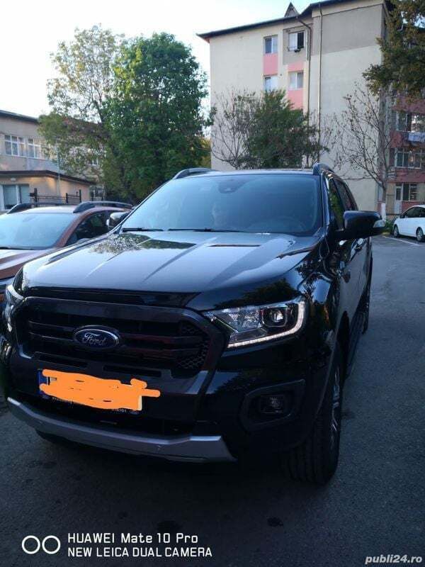 Negru Utilizat 2022 Ford Ranger Wildtrack Pickup | 30.900 EUR (Preț bun) - Imagine 1/4