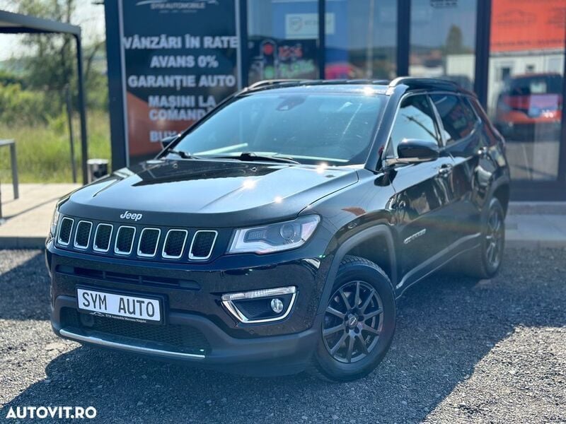 Negru Utilizat 2020 Jeep Compass Limited SUV | 12.990 EUR (Preț bun) - Imagine 1/4