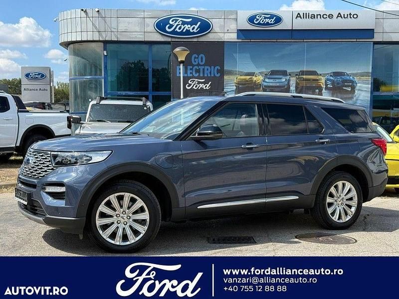 Albastru Utilizat 2021 Ford Explorer Platinum SUV | 46.989 EUR (Preț OK) - Imagine 1/4