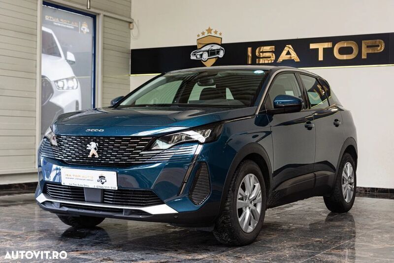 Albastru Utilizat 2021 Peugeot 3008 Active SUV | 18.404 EUR (Preț OK) - Imagine 1/4