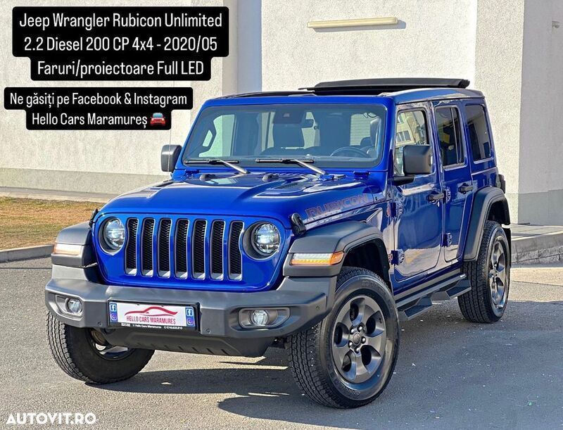 Albastru Utilizat 2020 Jeep Wrangler Unlimited Rubicon SUV | 49.990 EUR - Imagine 1/4
