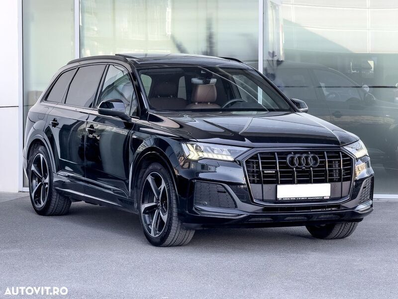 Negru Utilizat 2022 Audi Q7 S-Line SUV | 64.500 EUR (Scump) - Imagine 1/4