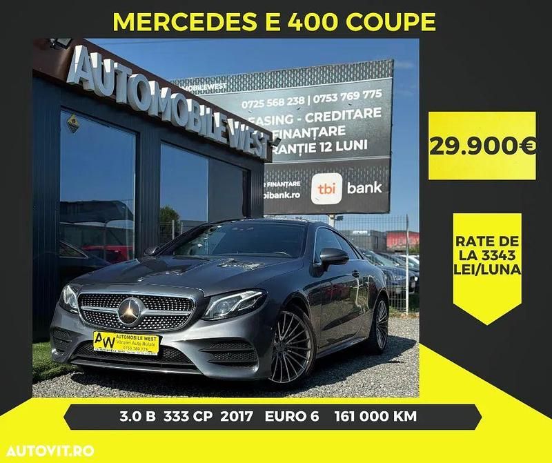 Culoareargint Utilizat 2017 Mercedes E400 AMG line Coupe | 29.900 EUR (Preț OK) - Imagine 1/4