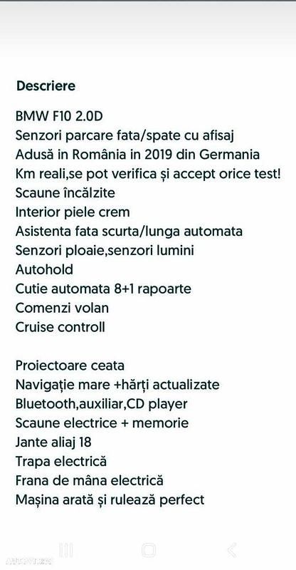 Culoarenegru Utilizat 2012 BMW 520 Berlinǎ | 10.000 EUR (Preț bun) - Imagine 1/4