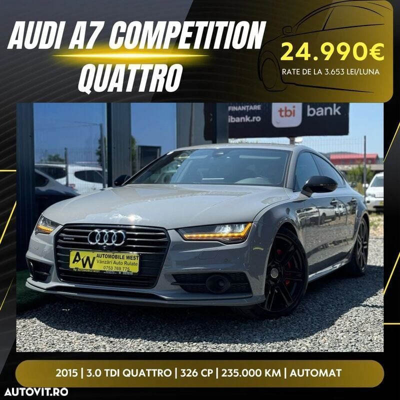 Gri Utilizat 2015 Audi A7 Competition Hatchback | 24.990 EUR - Imagine 1/4