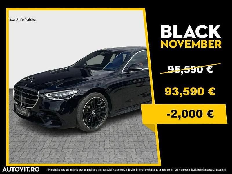 Negru Utilizat 2022 Mercedes S500 Berlinǎ | 93.590 EUR (Super Preț) - Imagine 1/4