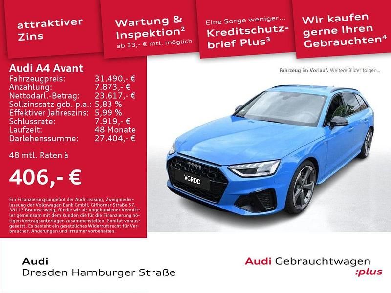 Utilizat 2022 Audi A4 S-Line Break | 34.004 EUR (Preț OK) - Imagine 1/1