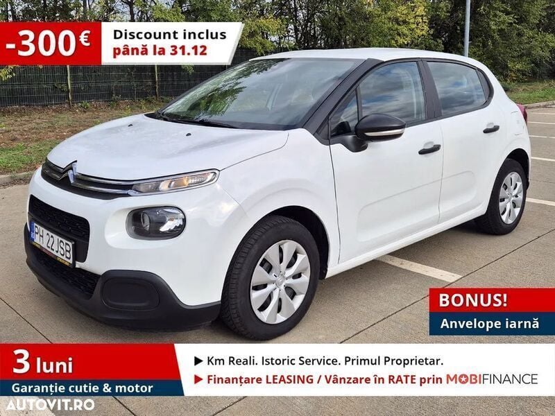 Second-hand Citroën C3 Live 68 CP (50 kW) 2018 Alb Hatchback