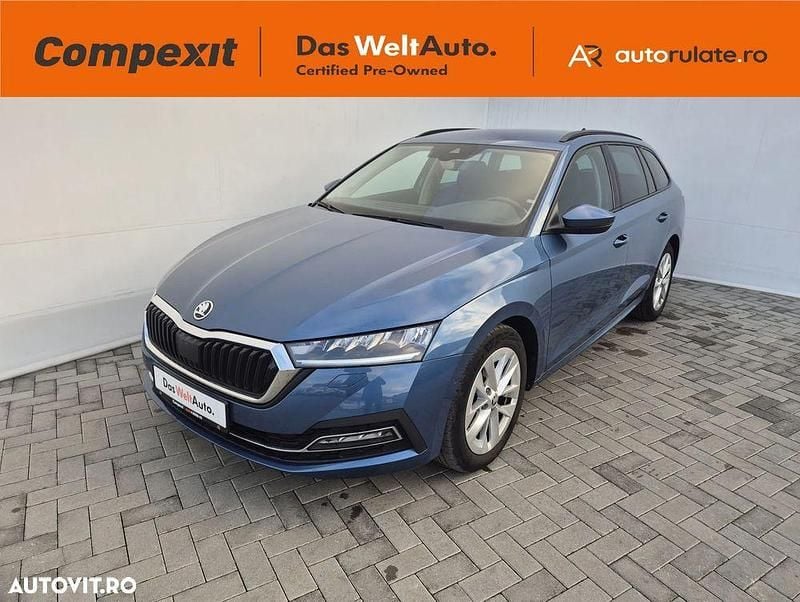 Albastru mediu normal Second-hand 2021 Skoda Octavia Style Break | 16.700 EUR (Preț OK) - Imagine 1/4