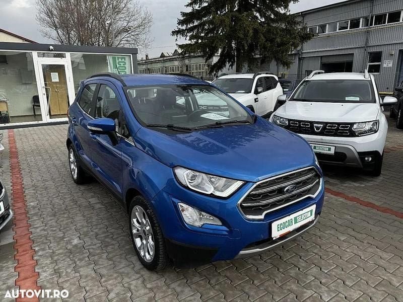 Culoarealbastru Utilizat 2021 Ford Ecosport Titanium SUV | 11.850 EUR (Preț OK) - Imagine 1/4