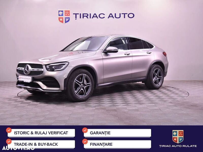 Gri Utilizat 2019 Mercedes GLC400d AMG line Coupe | 40.990 EUR - Imagine 1/4