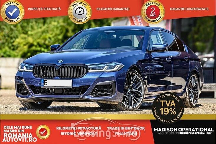 Culoarealbastru Utilizat 2021 BMW 530 Berlinǎ | 41.500 EUR (Puțin scump) - Imagine 1/4