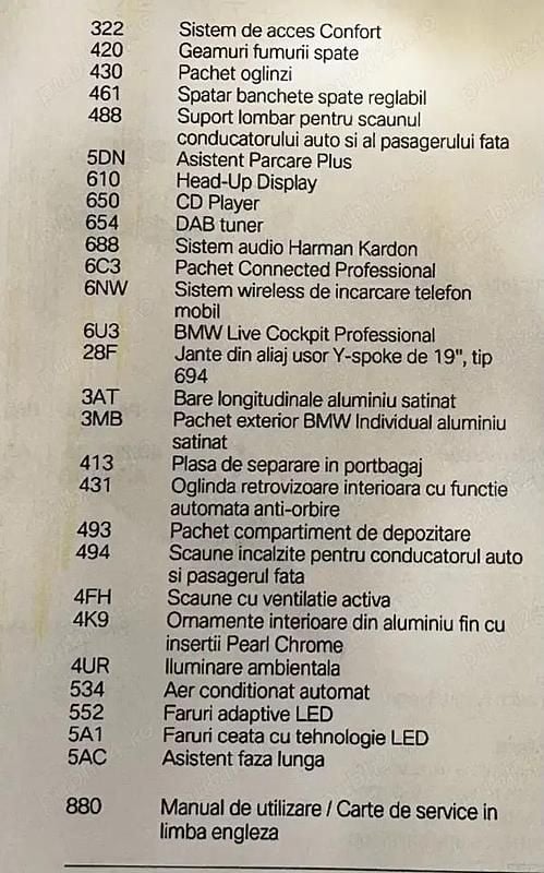 Second-hand BMW X3 190 CP (139 kW) 2019 Alb SUV