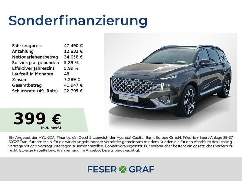 Utilizat 2023 Hyundai Santa Fe Prime SUV | 51.281 EUR - Imagine 1/1
