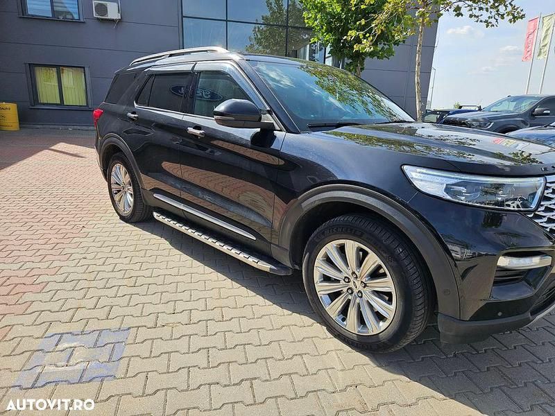 Culoarenegru Utilizat 2021 Ford Explorer Platinum SUV | 36.179 EUR (Super Preț) - Imagine 1/4