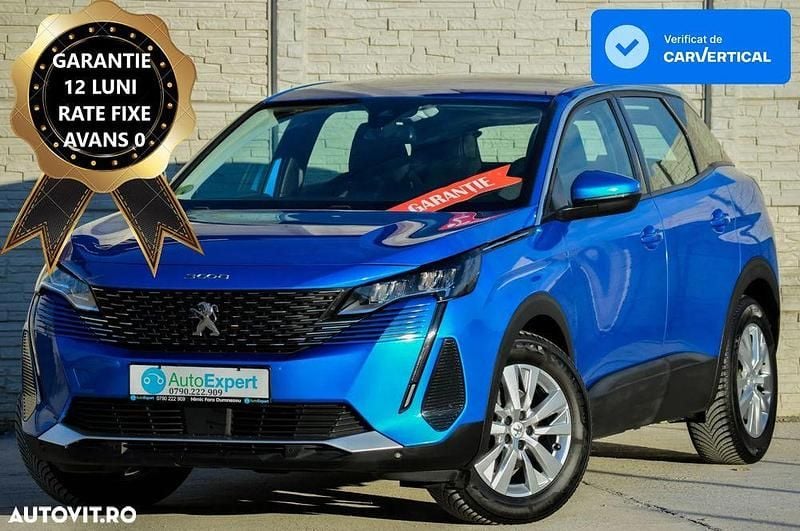 Culoarealbastru Utilizat 2022 Peugeot 3008 Active SUV | 16.980 EUR (Preț bun) - Imagine 1/4