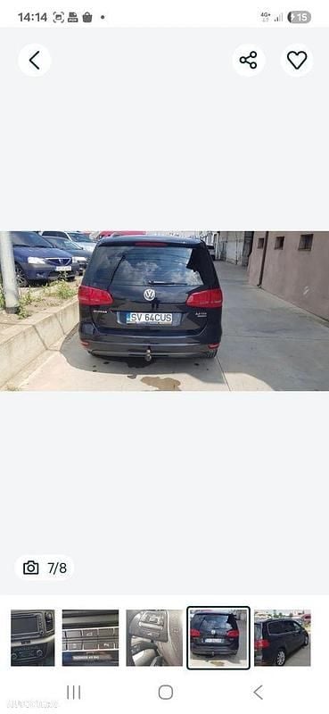 Culoarenegru Utilizat 2011 VW Sharan Trendline Monovolum | 8.699 EUR (Preț bun) - Imagine 1/4