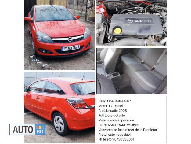 Second-hand Opel GT 110 CP (80 kW) 2008 Rosu Coupe