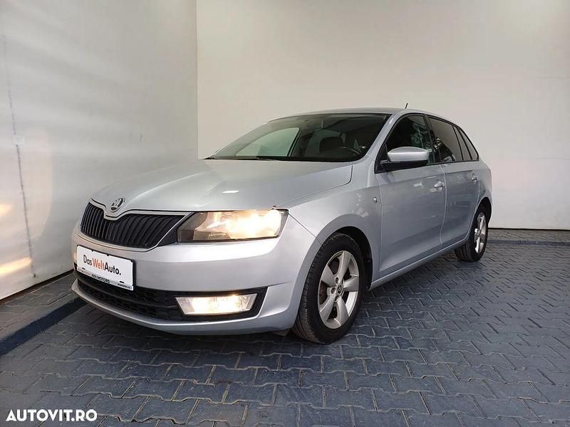 Gri mediu normal Utilizat 2013 Skoda Rapid Ambition Hatchback | 6.000 EUR (Preț OK) - Imagine 1/4