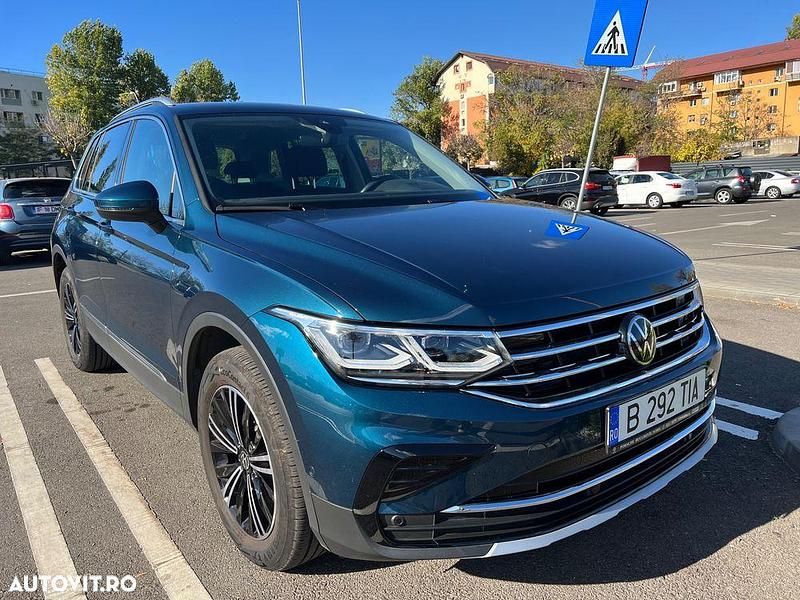 Culoarealbastru Utilizat 2022 VW Tiguan Elegance SUV | 28.500 EUR (Preț OK) - Imagine 1/4