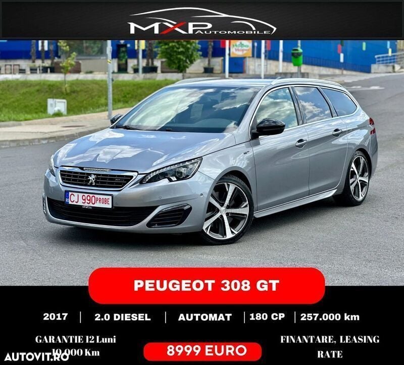 Gri Utilizat 2017 Peugeot 308 GT Break | 8.499 EUR (Preț bun) - Imagine 1/4