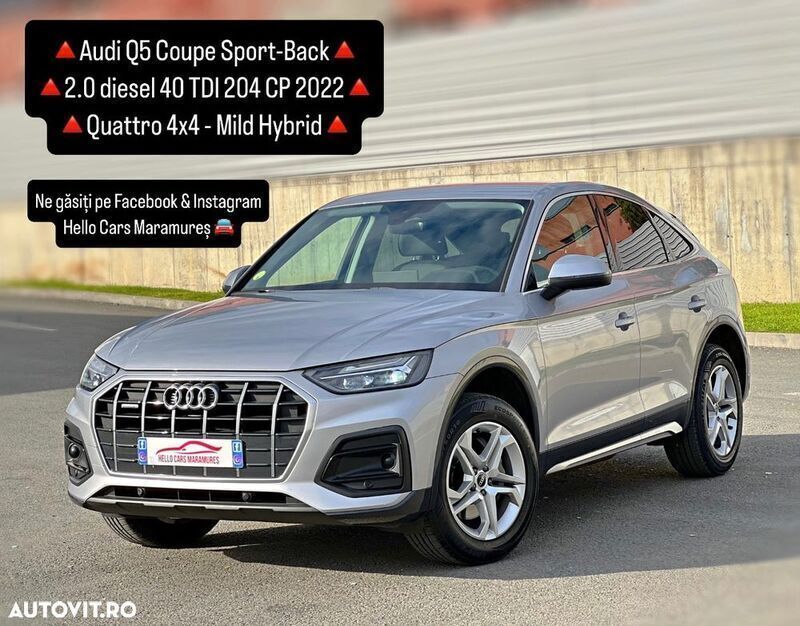 Gri Utilizat 2022 Audi Q5 Sportback Advanced SUV | 32.990 EUR (Preț OK) - Imagine 1/4