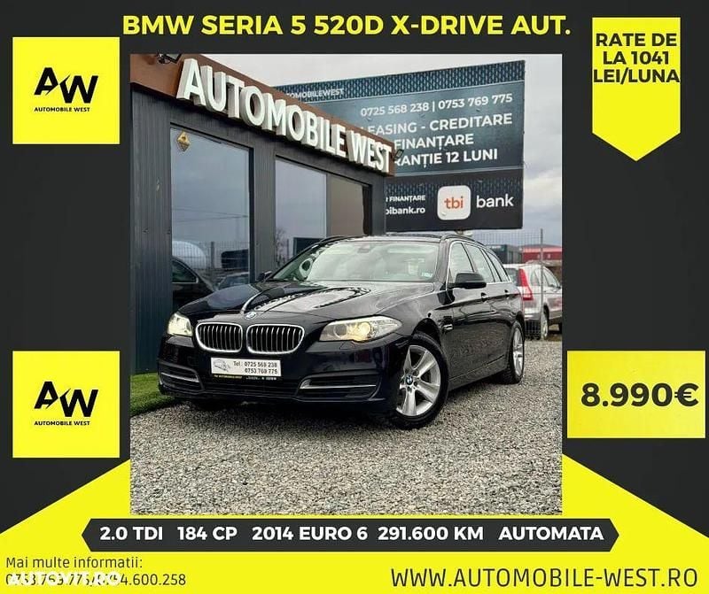 Culoarenegru Utilizat 2014 BMW 520 Luxury Line Break | 8.990 EUR (Super Preț) - Imagine 1/4