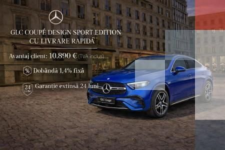 Nouă Mercedes GLC300 204 CP (150 kW) 2025 156 cpputere motor electricalbastru Coupe