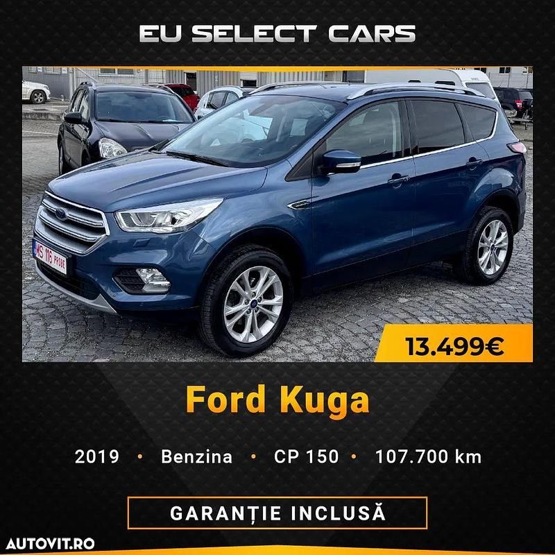 Culoarealbastru Utilizat 2019 Ford Kuga Titanium SUV | 13.499 EUR (Preț bun) - Imagine 1/4