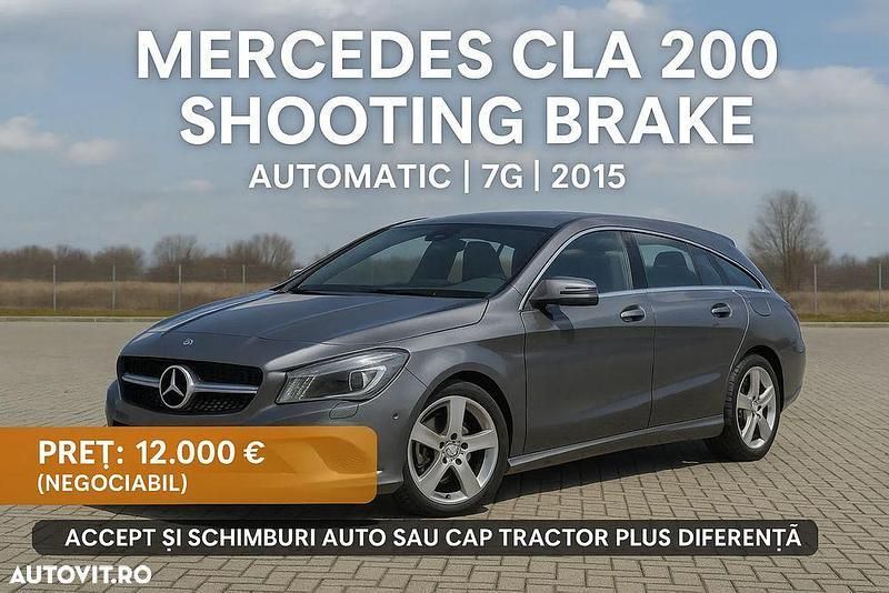Argint Utilizat 2015 Mercedes CLA200 Shooting Brake Break | 10.500 EUR (Scump) - Imagine 1/4