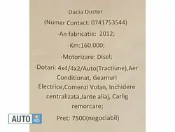 Alb Utilizat 2012 Dacia Duster SUV | 7.500 EUR (Puțin scump)