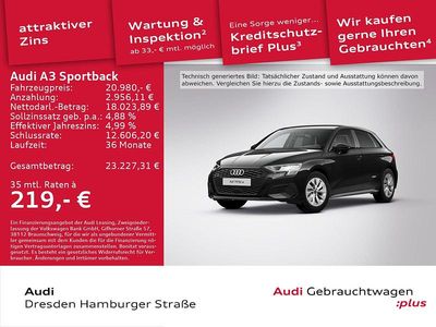 Negru Utilizat 2022 Audi A3 Sportback e-tron Sport Hatchback | 23.359 EUR (Preț bun)