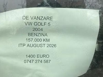 Negru Utilizat 2004 VW Golf V | 1.400 EUR (Preț OK)