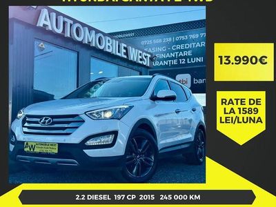 Second-hand Hyundai Santa Fe 197 CP (144 kW) 2016 Culoarealb SUV