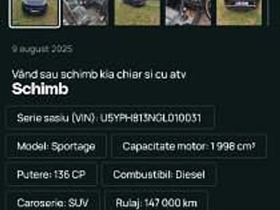 Negru Utilizat 2016 Kia Sportage SUV | 6.500 EUR