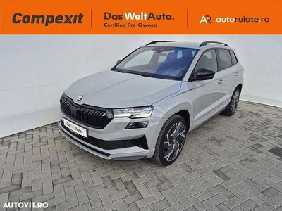 Gri deschis normal Utilizat 2022 Skoda Karoq SportLine SUV | 28.500 EUR (Scump)