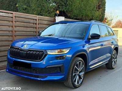 Culoarealbastru Utilizat 2022 Skoda Kodiaq SportLine SUV | 23.600 EUR (Preț bun)