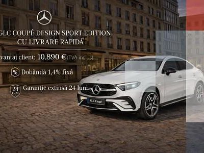 Nouă Mercedes GLC43 AMG 360 CP (264 kW) 2025 Vopsea nemetalizata alb polar Coupe