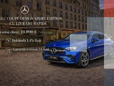 Nouă Mercedes GLC300 204 CP (150 kW) 2025 156 cpputere motor electricalbastru Coupe