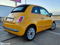 Second-hand Fiat 500 Lounge 69 CP (50 kW) 2014 Culoaregalbeuriu Cabrio