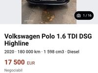 second-hand VW Polo 1,6 TDi-DSG,an 2020