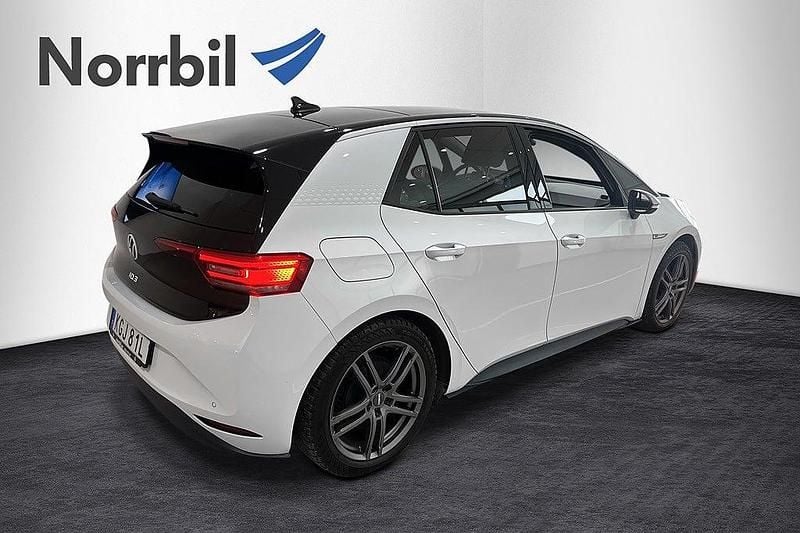 Begagnad VW ID.3 Edition 150 kW (204 HK) 2020 Vit Halvkombi